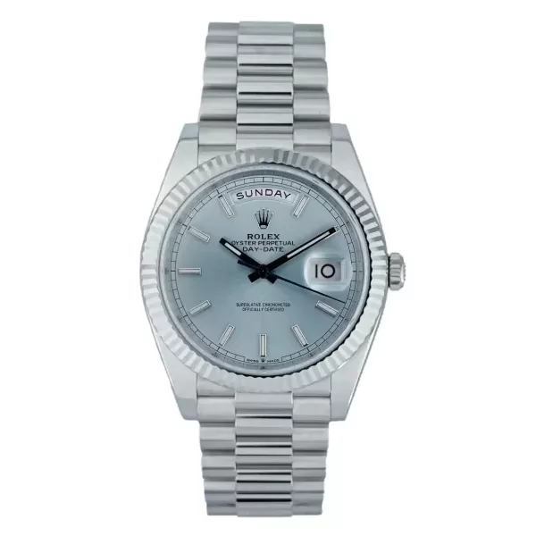 Day-Date 40MM Ice Blue Baguette Diamond Dial
