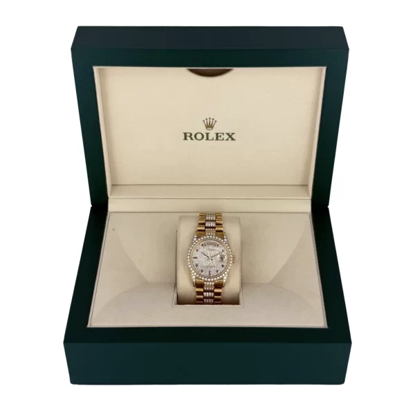 Rolex - 18388 - Pave Dial with Ruby & Diamonds