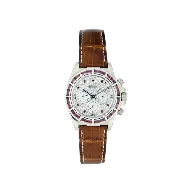 Rolex -16589 - White Full Pave Diamond & Ruby