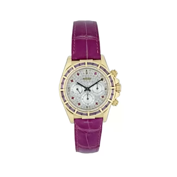 Rolex - 16588 SARO - White Full Pave Diamond & Ruby