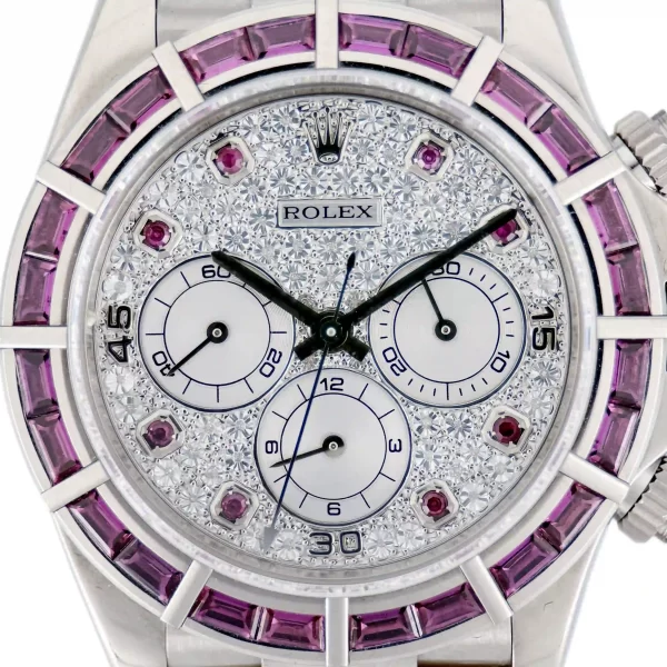 Rolex -16589 - White Full Pave Diamond & Ruby