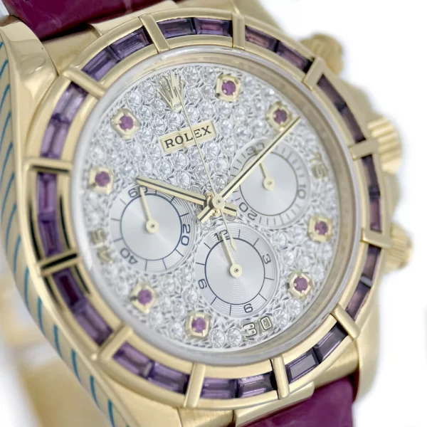 Rolex - 16588 SARO - White Full Pave Diamond & Ruby
