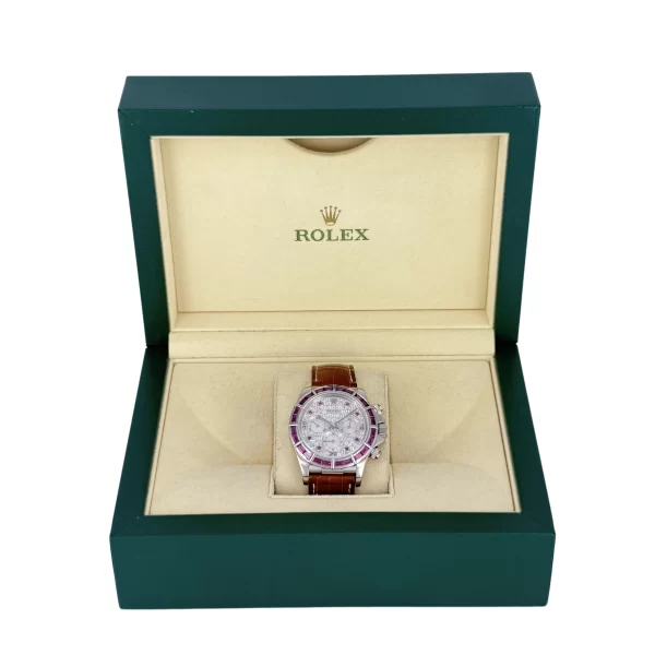 Rolex -16589 - White Full Pave Diamond & Ruby