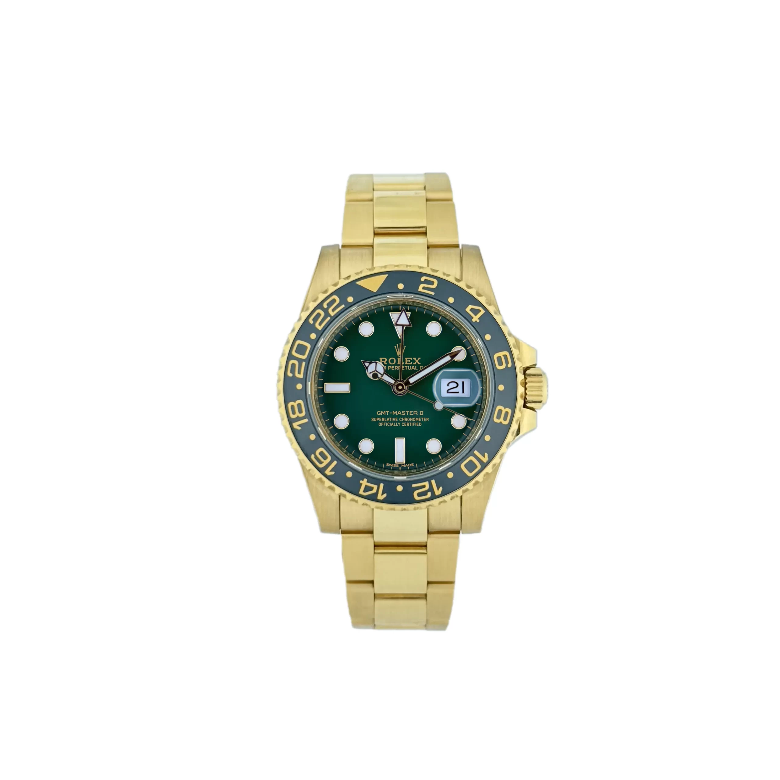 GMT-Master II 41MM Gold with Green Dial