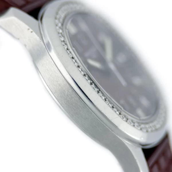 Aquanaut 36MM Stainless Steel Diamond Set with Red Dial