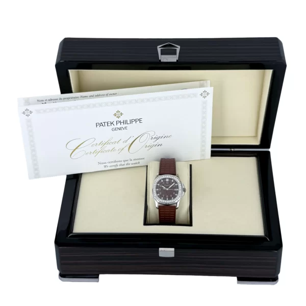Aquanaut 36MM Stainless Steel Diamond Set with Red Dial