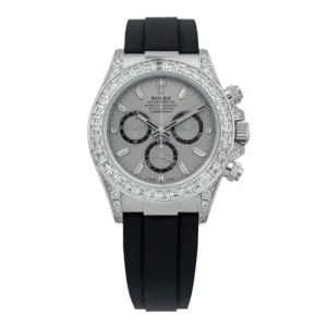 Daytona 40MM Silver Baguette Dial