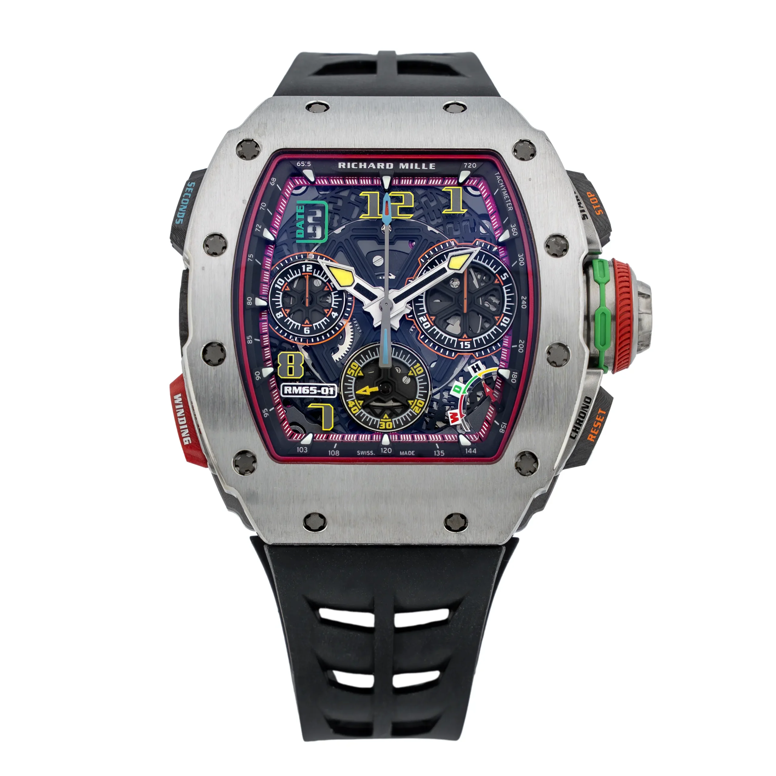 RM - RM65-01 - Black Skeletonized Dial